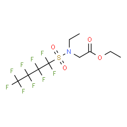 ethyl N-ethyl-N-[(nonafluorobutyl)sulphonyl]glycinate结构式