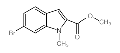 6-溴-1-甲基-1H-吲哚-2-羧酸甲酯结构式
