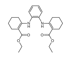 N,N'-bis(ethyl cyclohex-1-en-2-yl- carboxylate)-1,2-benzenediamine结构式