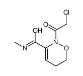 2H-1,2-Oxazine-3-carboxamide, 2-(chloroacetyl)-5,6-dihydro-N-methyl- (9CI) picture