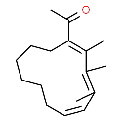 1-[(1E,3Z,5Z)-2,3,4-trimethyl-1-cyclododeca-1,3,5-trienyl]ethanone结构式