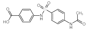 4-[(4-acetamidophenyl)sulfonylamino]benzoic acid结构式
