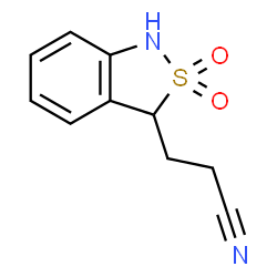 2,1-Benzisothiazole-3-propanenitrile,1,3-dihydro-,2,2-dioxide(9CI) structure