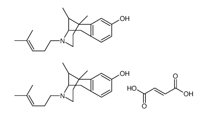 2,6-Methano-3-benzazocin-8-ol,1,2,3,4,5,6-hexahydro-6,11-dimethyl-3-(4-methyl-3-pentenyl)-,(E)-2-butenedioate (2:1) (salt) Structure