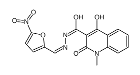 4-hydroxy-1-methyl-N-[(E)-(5-nitrofuran-2-yl)methylideneamino]-2-oxoquinoline-3-carboxamide结构式