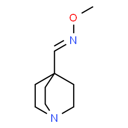 1-Azabicyclo[2.2.2]octane-4-carboxaldehyde,O-methyloxime(9CI) structure