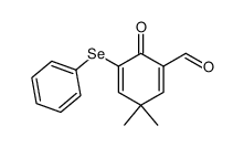 2-Formyl-4,4-dimethyl-6-(phenylselenenyl)cyclohexa-2,5-dienone Structure