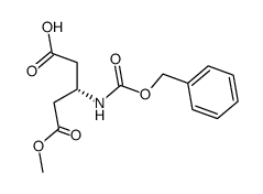 (S)-3-[(benzyloxycarbonyl)amino]-4-(methoxycarbonyl)butyric acid结构式