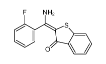 2-[amino-(2-fluorophenyl)methylidene]-1-benzothiophen-3-one结构式