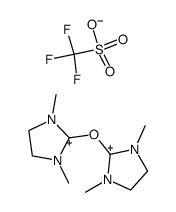 Bis(1,3-dimethylimidazolinium-2-yl)ether-bis(trifluormethansulfonat)结构式