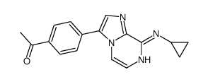 1-[4-[8-(cyclopropylamino)imidazo[1,2-a]pyrazin-3-yl]phenyl]ethanone结构式