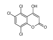 5,6,8-trichloro-4-hydroxychromen-2-one Structure