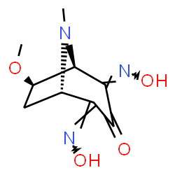 8-Azabicyclo[3.2.1]octane-2,3,4-trione,6-methoxy-8-methyl-,2,4-dioxime,(1R,5R,6S)-rel-(9CI) Structure