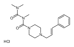 N-(dimethylcarbamoyl)-N-methyl-4-[(E)-3-phenylprop-2-enyl]piperazine-1-carboxamide,hydrochloride Structure