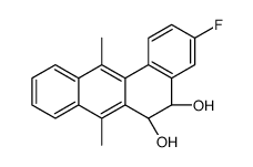 (5S,6S)-3-fluoro-7,12-dimethyl-5,6-dihydrobenzo[a]anthracene-5,6-diol结构式