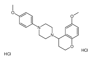 1-(6-methoxy-3,4-dihydro-2H-chromen-4-yl)-4-(4-methoxyphenyl)piperazine,dihydrochloride Structure