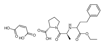 1-[N-[1-(ethoxycarbonyl)-3-phenylpropyl]-L-alanyl]-L-proline maleate结构式