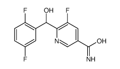 6-[(2,5-difluorophenyl)-hydroxymethyl]-5-fluoropyridine-3-carboxamide结构式