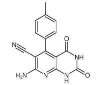 7-amino-2,4-dioxo-5-(4-methylphenyl)-1,2,3,4-tetrahydropyrido[2,3-d]pyrimidine-6-carbonitrile结构式