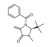 (S)-1-Benzoyl-2-tert-butyl-3-methyl-5-methylene-imidazolidin-4-one Structure