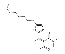 2-acetyl-N,N-dimethyl-3-(5-octylfuran-2-yl)but-2-enamide Structure