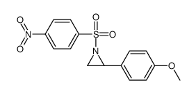 (2S)-2-(4-methoxyphenyl)-1-(4-nitrophenyl)sulfonylaziridine结构式