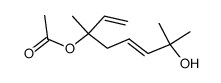 3,7-Octadien-2,6-diol-2,6-dimethyl-6-acetat结构式
