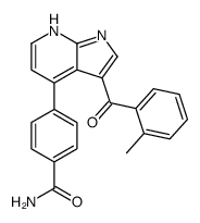 4-[3-(2-methylbenzoyl)-1H-pyrrolo[2,3-b]pyridin-4-yl]benzamide Structure