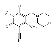 4-HYDROXY-2,5-DIMETHYL-3-(MORPHOLINOMETHYL)-6-OXO-1,3-CYCLOHEXADIENE-1-CARBONITRILE Structure