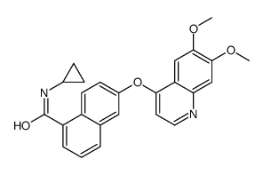 1-Naphthalenecarboxamide, N-cyclopropyl-6-[(6,7-dimethoxy-4-quinolinyl)oxy]- Structure