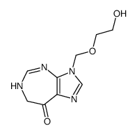 6,7-dihydro-3-((2-hydroxyethoxy)methyl)imidazo(4,5-d)(1,3)diazepin-8(3H)-one结构式