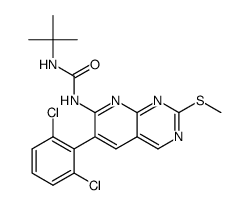 N-(t-butyl)-N'-[6-(2,6-dichlorophenyl)-2-(methylthio)pyrido[2,3-d]pyrimidin-7-yl]urea Structure