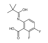 2,3-Difluoro-6-(pivaloylamino)benzoic acid, 5,6-Difluoro-N-pivaloylanthranilic acid structure