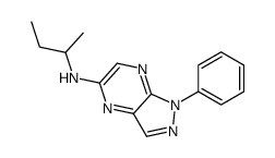 N-butan-2-yl-1-phenylpyrazolo[3,4-b]pyrazin-5-amine结构式