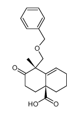 (1S,4aS)-1-Benzyloxymethyl-1-methyl-2-oxo-1,3,4,5,6,7-hexahydro-2H-naphthalene-4a-carboxylic acid结构式