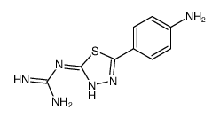 2-[5-(4-aminophenyl)-1,3,4-thiadiazol-2-yl]guanidine结构式