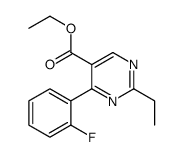 Ethyl 2-ethyl-4-(2-fluorophenyl)-5-pyrimidinecarboxylate Structure