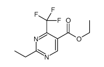 Ethyl 2-ethyl-4-(trifluoromethyl)-5-pyrimidinecarboxylate结构式