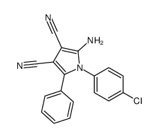 2-amino-1-(4-chlorophenyl)-5-phenylpyrrole-3,4-dicarbonitrile结构式