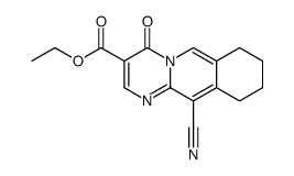 ethyl 11-cyano-4-oxo-7,8,9,10-tetrahydropyrimido[1,2-b]isoquinoline-3-carboxylate Structure