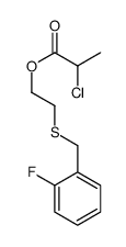 2-[(2-fluorophenyl)methylsulfanyl]ethyl 2-chloropropanoate结构式