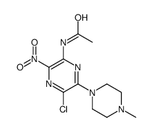 N-[5-chloro-6-(4-methylpiperazin-1-yl)-3-nitropyrazin-2-yl]acetamide结构式