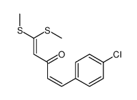 5-(4-chlorophenyl)-1,1-bis(methylsulfanyl)penta-1,4-dien-3-one结构式