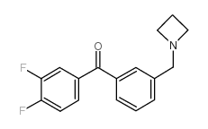 3'-AZETIDINOMETHYL-3,4-DIFLUOROBENZOPHENONE结构式