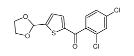 2-(2,4-DICHLOROBENZOYL)-5-(1,3-DIOXOLAN-2-YL)THIOPHENE Structure