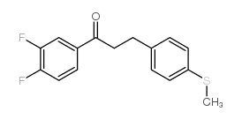 3',4'-DIFLUORO-3-(4-THIOMETHYLPHENYL)PROPIOPHENONE Structure