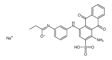 sodium 1-amino-9,10-dihydro-9,10-dioxo-4-[[3-[(1-oxopropyl)amino]phenyl]amino]anthracene-2-sulphonate结构式