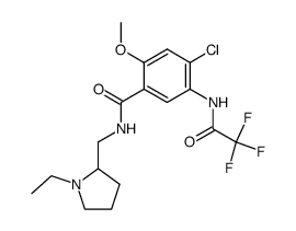 4-chloro-N-((1-ethylpyrrolidin-2-yl)methyl)-2-methoxy-5-(2,2,2-trifluoroacetamido)benzamide结构式