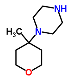 1-(4-Methyltetrahydro-2H-pyran-4-yl)piperazine结构式