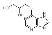 1,2-Propanediol, 3-(1H-purin-6-ylthio)-结构式